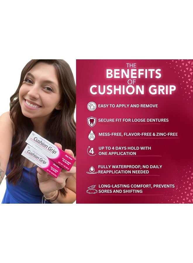 Cushion Grip Thermoplastic Denture Adhesive for Refitting and Tightening Loose Dentures - Image 2